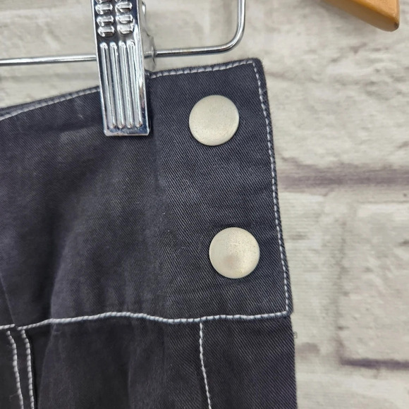 ASOS Black Lace Up Goth Steampunk Mini Skirt Side Zip  Size US 6 NEW - Picture 12 of 12